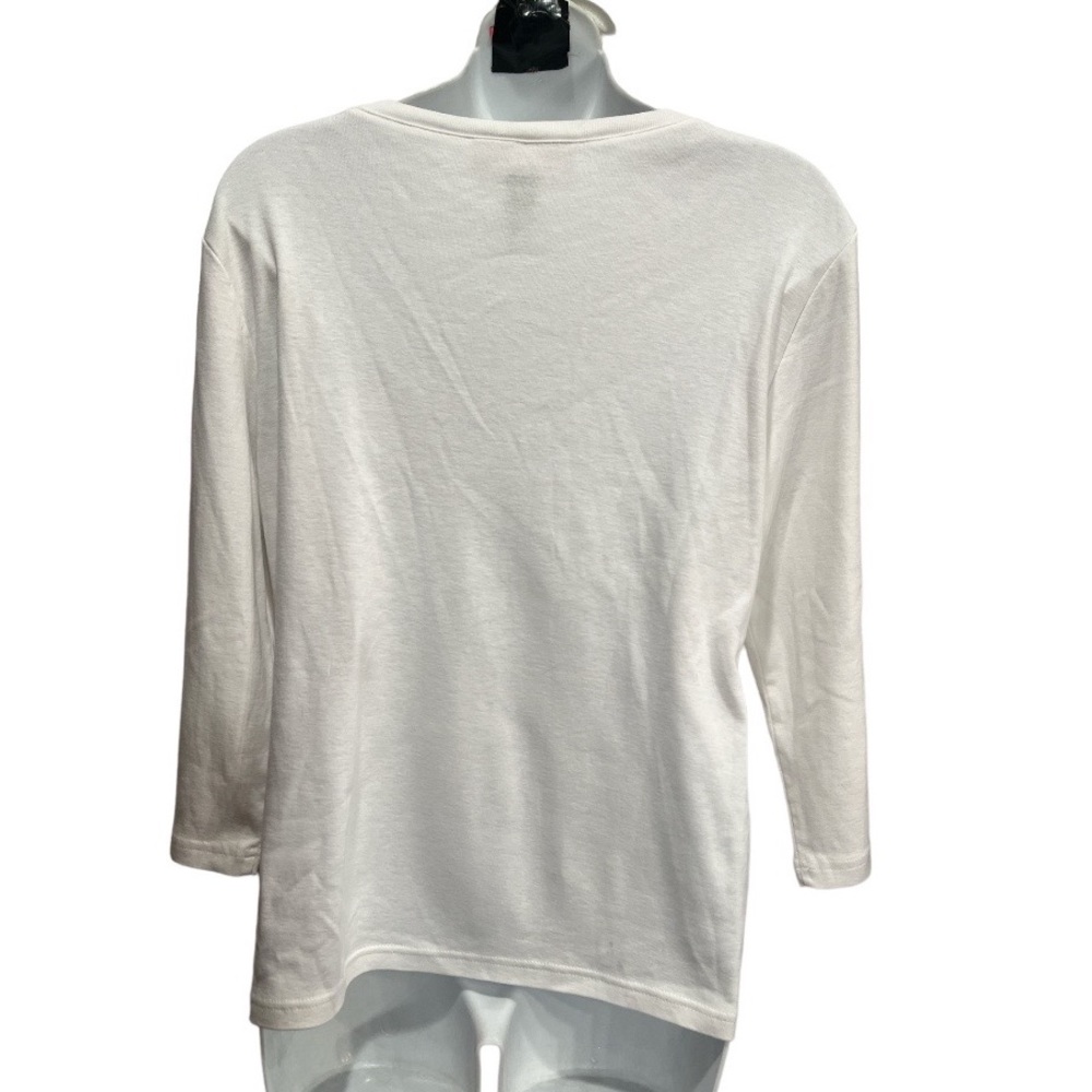 Karen Scott Petite white shirt. Size petite large - Picture 2 of 15